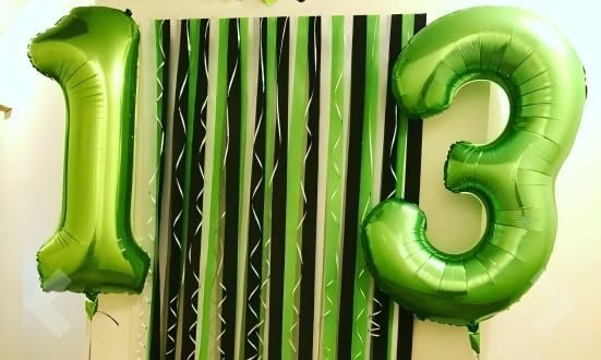 40 Inch Light Green Large Number 4 Balloons, Giant Foil Number Four 14 24 34 40 44 Balloons, Light Green Mylar Big Balloon for Anniversary Graduation Decorations