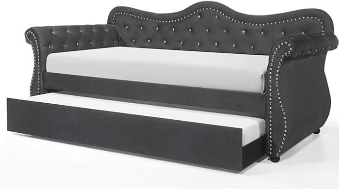 Modern Luxury Upholstery Crystal Tufted Trundle - Image 6