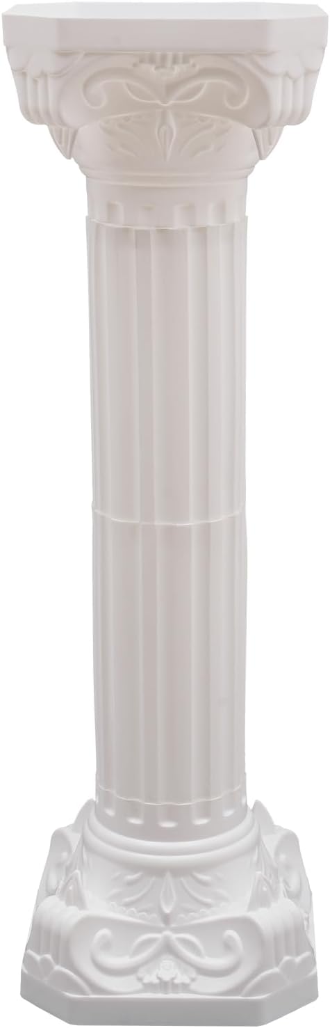 Roman Pillars Decoration Party Flower Pot Columns Set 4Pcs Decor Pedstal Stand 10.63x34.65in Style2 Flower Floral Wedding Party Event Road Decorative Columns (10.63 * 34.65in Style2)