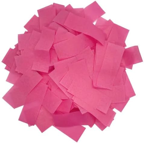 Ultimate Confetti, Fuchsia Pink Tissue Paper Confetti - Rectangular Flame-Resistant and Slow-Falling Biodegradable Confetti for Cannon and Launcher use, Best for Celebrations - 1 lb, 16 oz