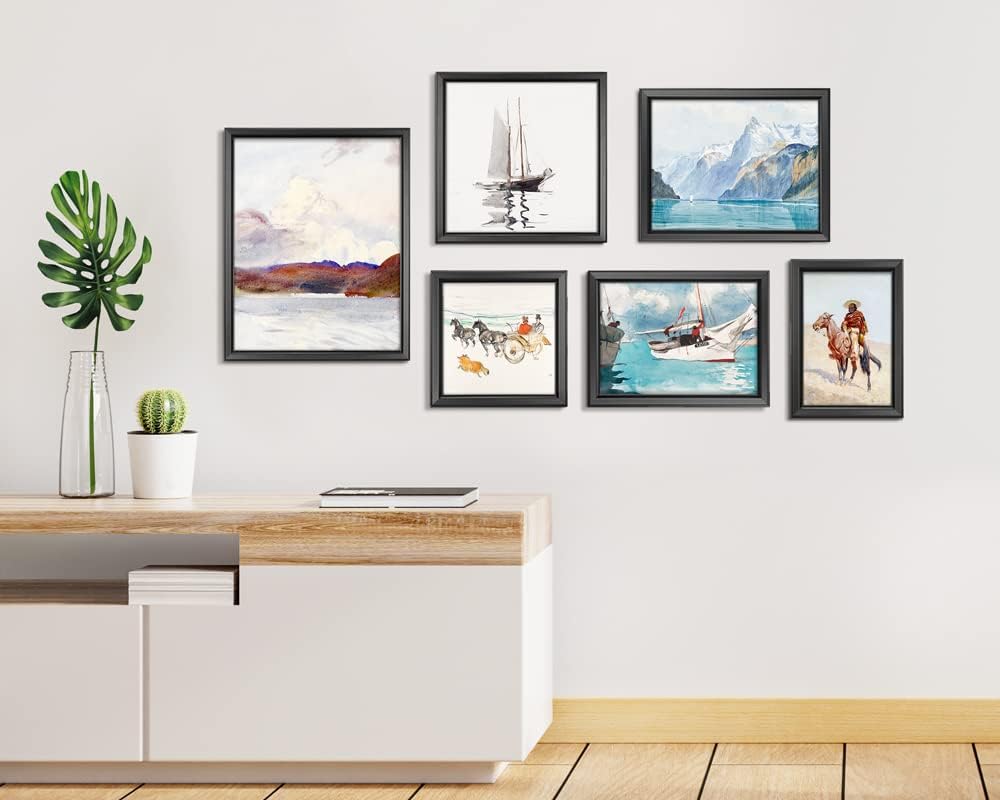 LaVie Home 8x10 Picture Frames (12 Pack, Black) Simple Designed Photo Frame with High Definition Glass for Wall Mount & Table Top Display, Set of 12 Classic Collection