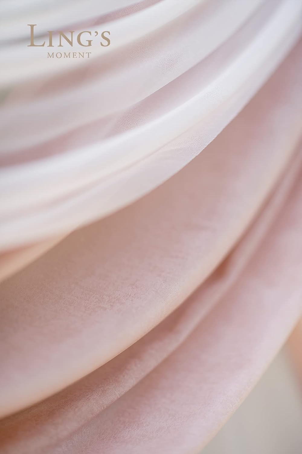 Ling's Moment Pink Mauve Artificial Wedding Arch Flowers Kit Pack of 4, 2pcs Hanging Flower Arrangement 2pcs Chiffon Drapes Spring Ceremony Reception Fake Rose Arbor Backdrop Floral Outdoor Decor