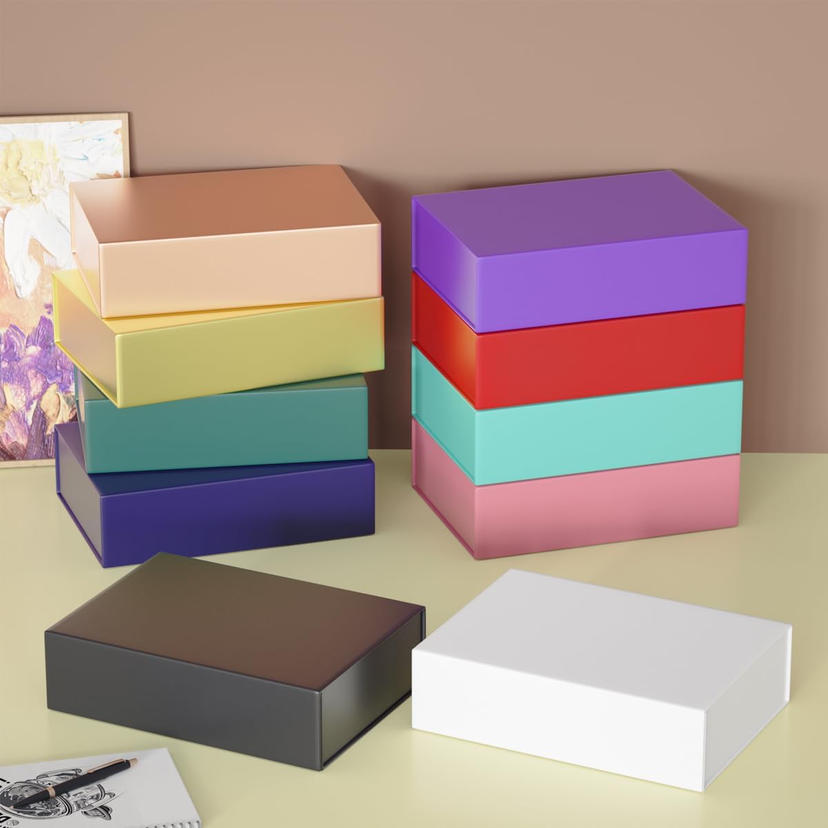 Green Gift Boxes 11.9" x 8.5" x 3.3" with Magnetic Closure Lid Gift Box for Presents,Bridesmaid Gifts Boxe,Cute Boxes,Birthday Gift Box,Luxury for Gift Packaging, Magnetic Gift Boxe for Wrapping Gifts