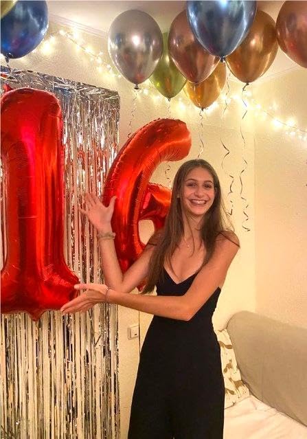 Number Balloon 40 Inch Red 6 Balloon, Red Numbers Six 6 Birthday Balloon Party Supplies, 6 16 26 36 60 66 Foil Mylar Number Balloons Birthday Party Decor