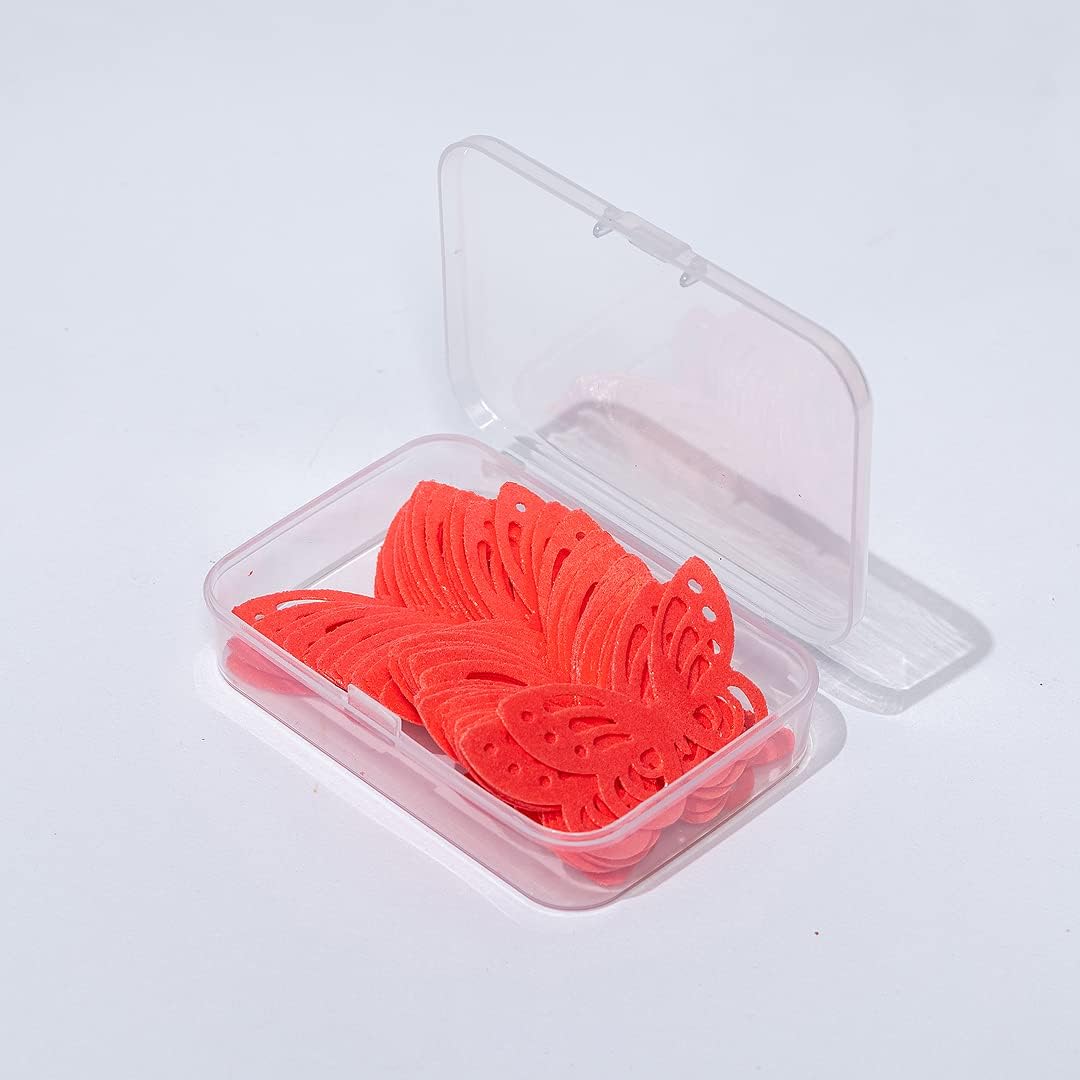 Red Edible butterflies Wafer Paper Cake Cupcake for Decorating Rice Paper Flower Food Decorations for Baking Girl Birthday Party Mix Size Color (Rosered butterflies60)