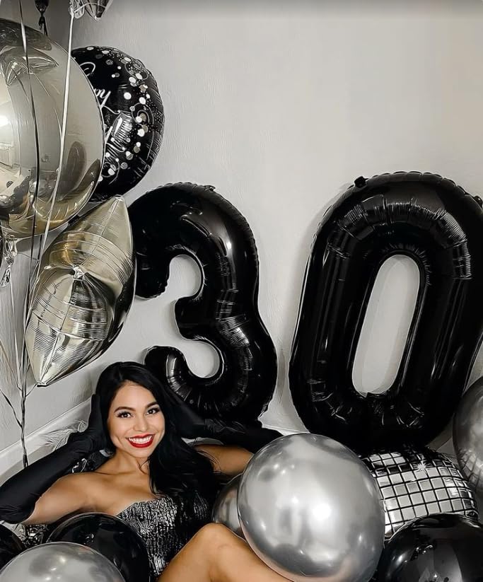 Black Number 50 Balloon 40 Inch Birthday Decorations, Number 50 Balloon Birthday Party Decorations, Anniversary Decorations Graduations Party Supplies