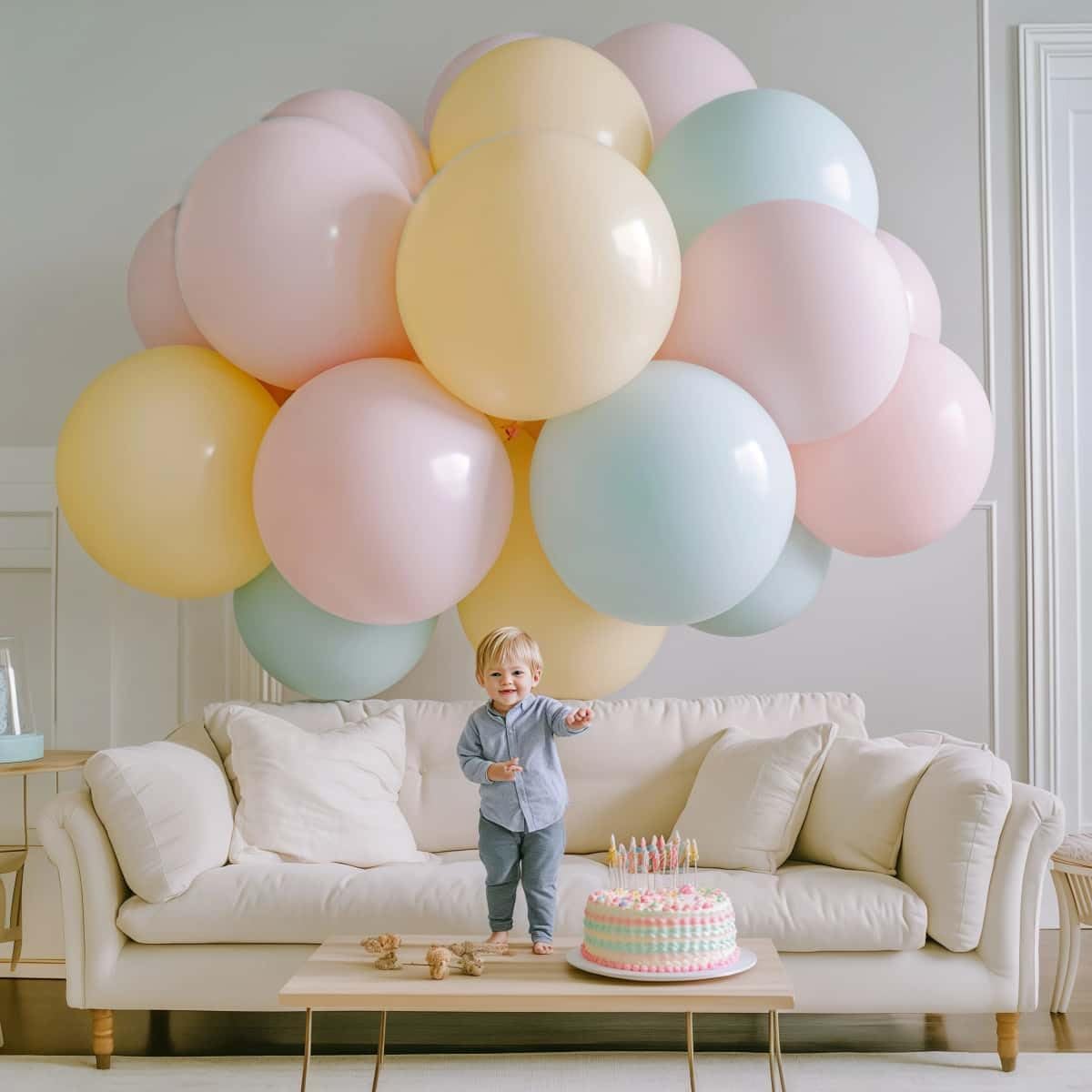 50 Pack Pastel Balloons 24 inch Multicolor Macaron Balloon for Valentine's Day Girls Birthday Baby Shower Easter Party Decoration