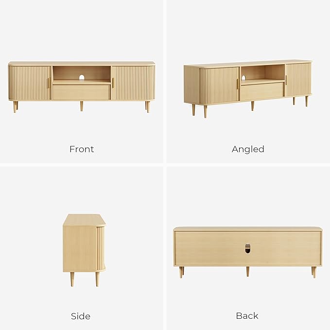 IRONCK Modern Fluted TV Stand for TVs Up to 80 inches, TV Console - Image 9