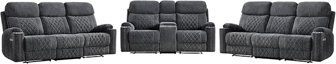 HAOMARKETS 3-Piece Power Recliner Sofa Set - Image 8
