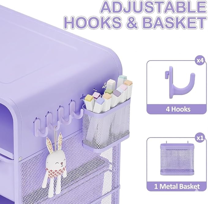 SYKIARIOL Kids Nightstand, Girls Bedside Table, Night Side Table, Kids Night - Image 7