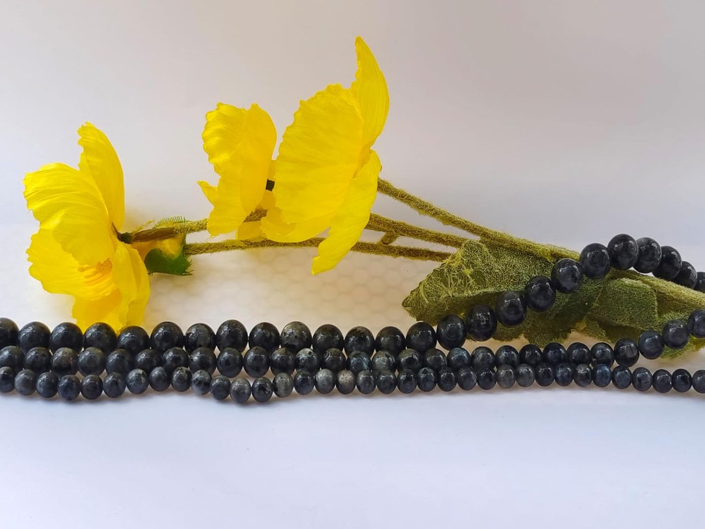 Stone Beads 6mm 140pcs Black Larvikite Beads Round Loose Gemstones Beads for Bracelet Necklace Jewelry Making (6mm, 60605 Black Larvikite)