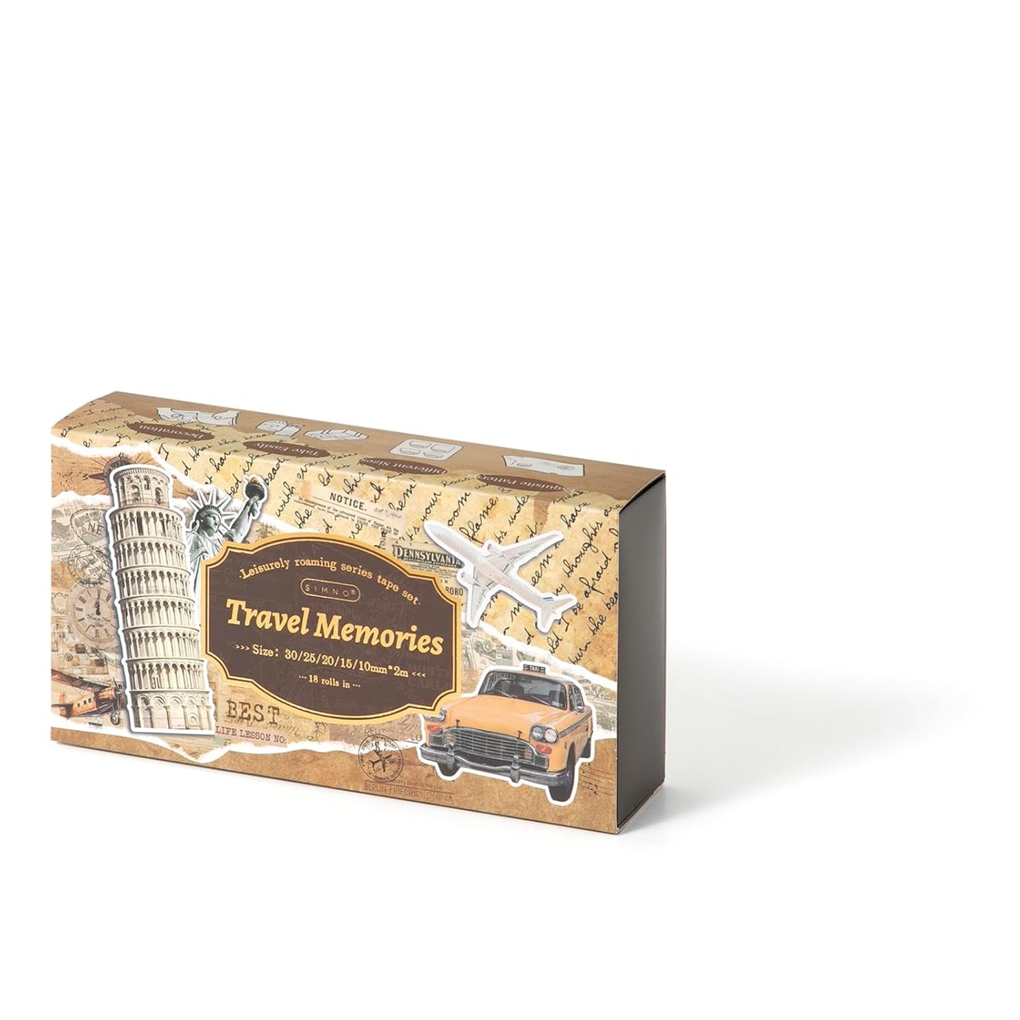 18 Rolls Travel Washi Tape Set journaling Tape for Crafts and Journaling DIY Scrapbook Tape for journaling Scrapbooking Supplies washi Tape for Scrapbooking