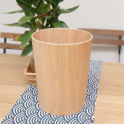 2.3 Gallons Wood Trash Can Wastebasket - Image 7