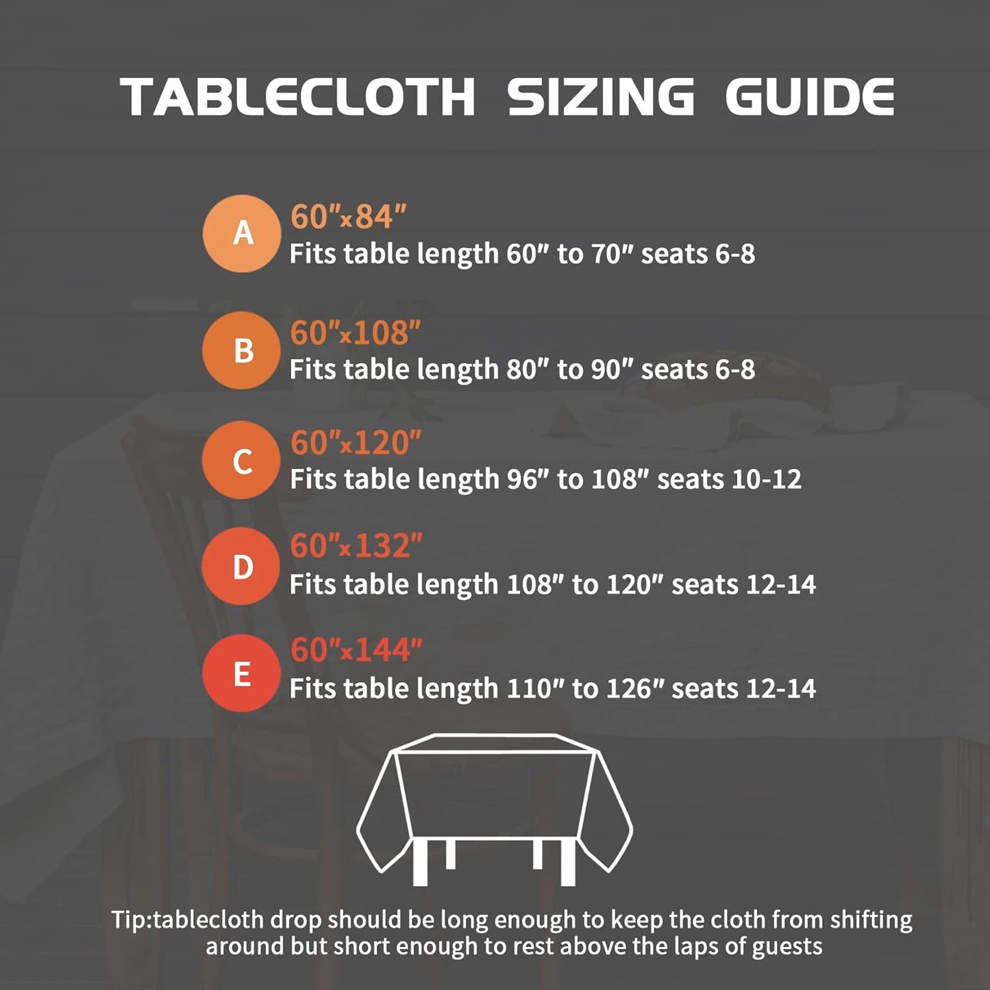 EVERLY 100% Pure Linen Rectangle Tablecloths 60x108Inches for Dining,Buffet Parties,Events,Weddings and Restaurants,Decorative Halloween,Thanksgiving Machine Washable Tablecloths-Chocolate