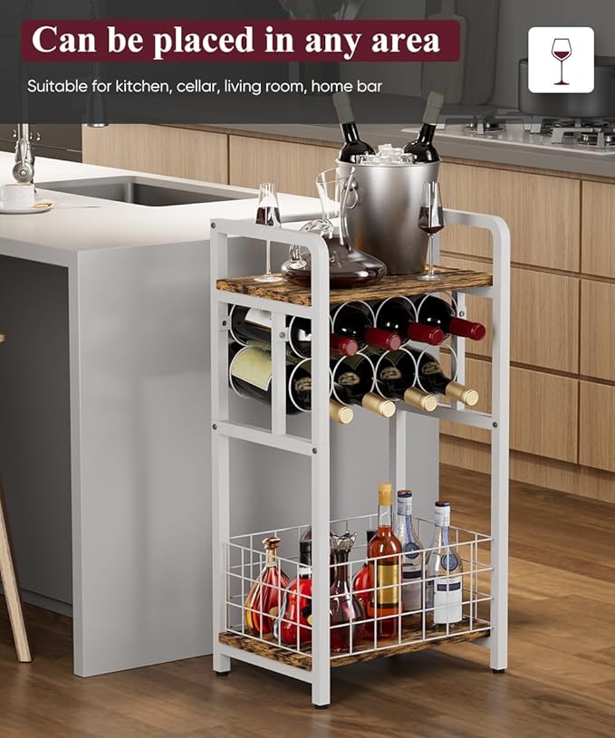 3-Tier Wine Rack Freestanding Floor - Image 7