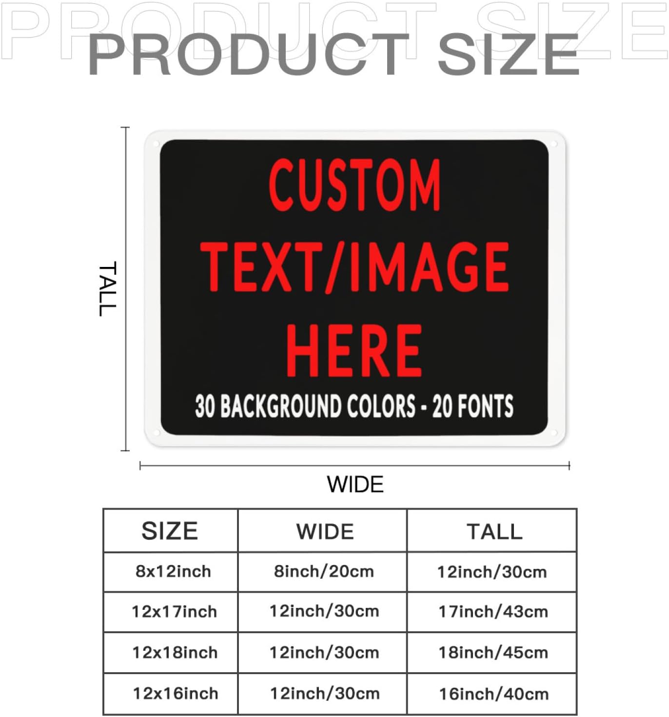 Custom Sign Personalized Custom Metal Sign, Customize For Office, Business, Workplace, Office, Home, Delivery Signs 12x18