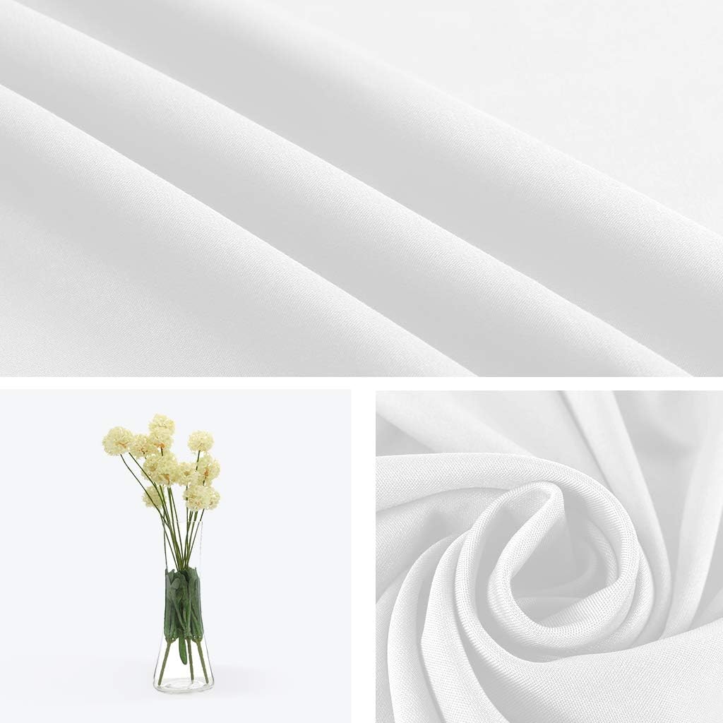 10x12ft White Backdrop for Photography, Polyester White Screen with 4 Clamps for Multiple Occasions