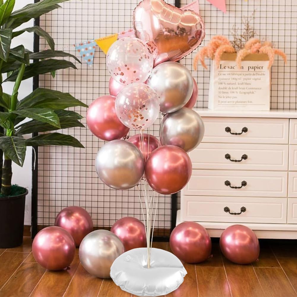 White Balloon Arch Weights, Heavy Duty Water-Filled Base Weights for Party Backdrop Stand Frames, Thickened Water Bag Base (2 Pcs)