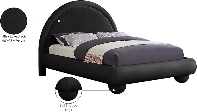 Meridian Furniture MadridBlack-K Madrid Collection Art Deco King Bed - Image 8