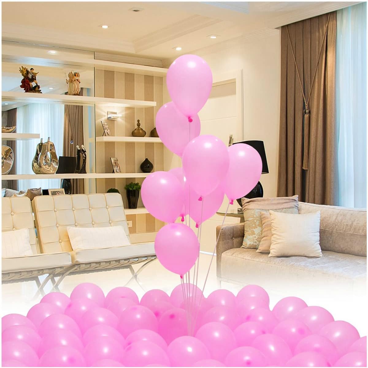 400 Pack 5 Inch Hot Pink Latex Balloons Helium Balloons Party Balloons Decorations Supplies