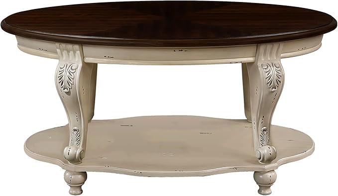 3-Piece Traditional Solid Wood Table Set, Vintage Table Set of 3 Includes 1 - Image 9