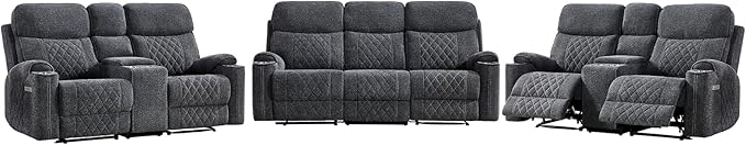 HAOMARKETS 3-Piece Power Recliner Sofa Set - Image 8