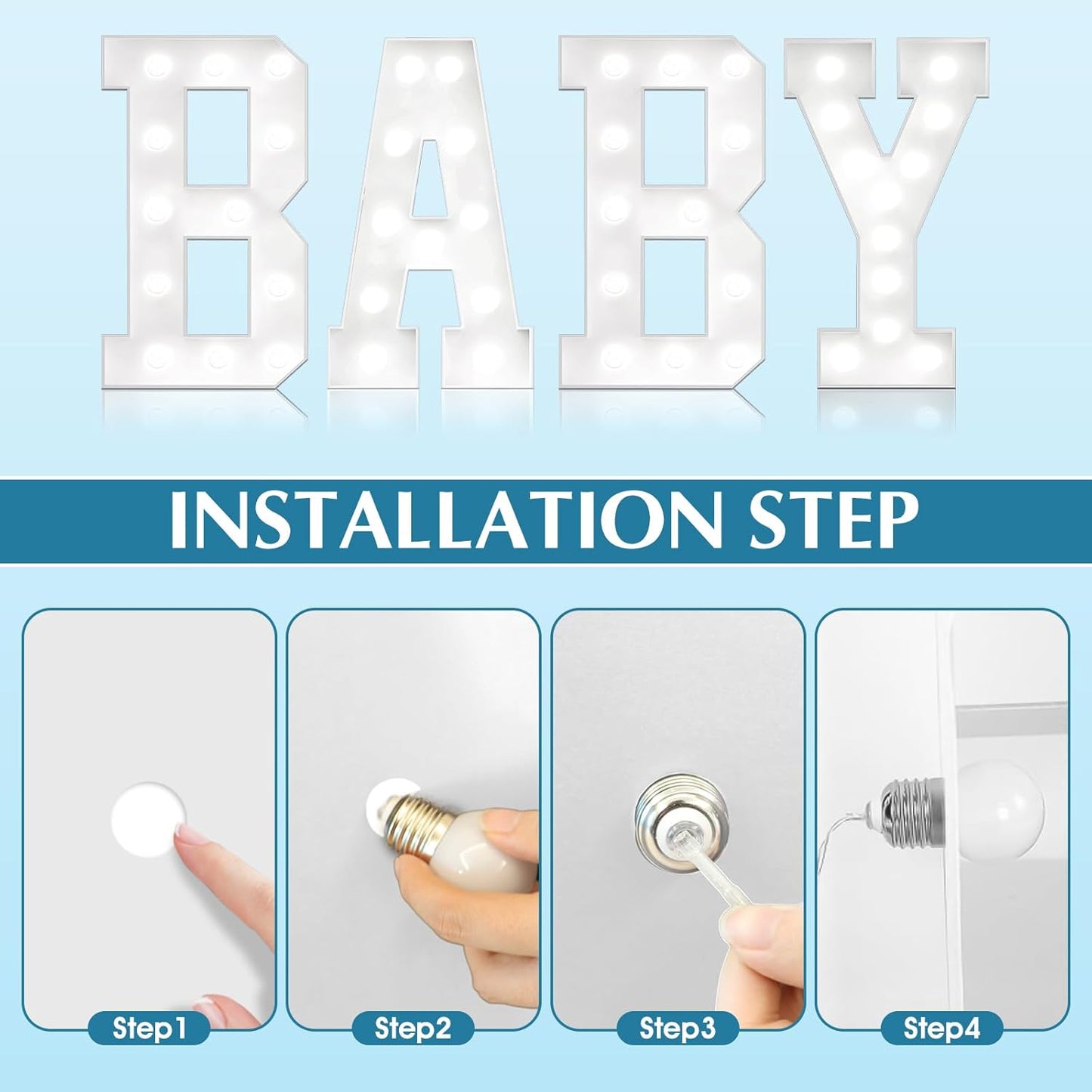 Ledido 4FT Marquee Light Up Letters, Cool White Light Up Letters Large Marquee Letter for Party Decorations, Mosaic Letter X for Balloons, Wedding Birthday Graduation Decor