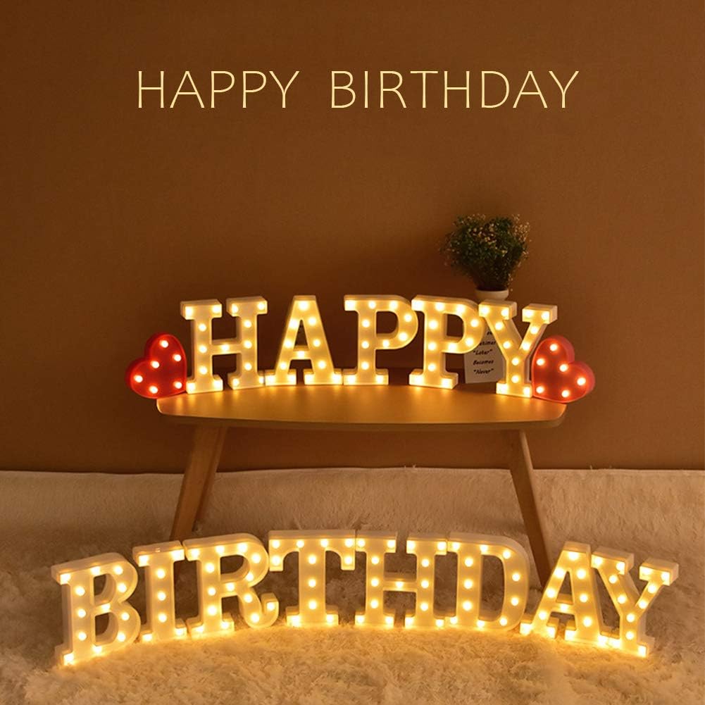 MUMUXI Marquee Light Up Letters | Large Light Up Numbers | Battery Powered and Bright with Every Letter of The Alphabet | for Wedding, Birthday, Party, Celebration, Christmas or Home Decoration (T)