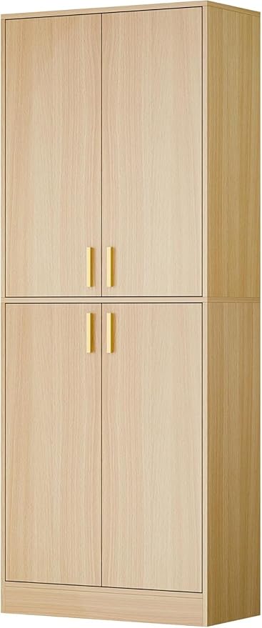 Cozy Castle Kitchen Pantry Cabinet, Freestanding Food Storage Organizer - Image 9