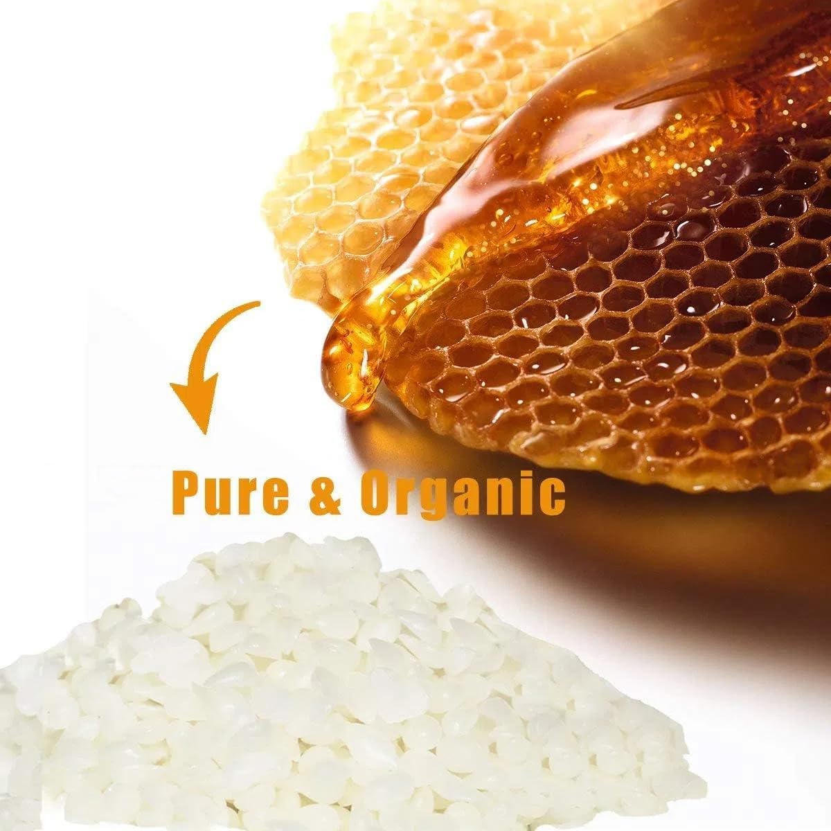 5-lb Pure White Beeswax pellets - for Candles in All Shapes and Sizes, Beeswax Balm, Lip Balm, soap Making Supplies,Craft Projects DIY (80 oz).