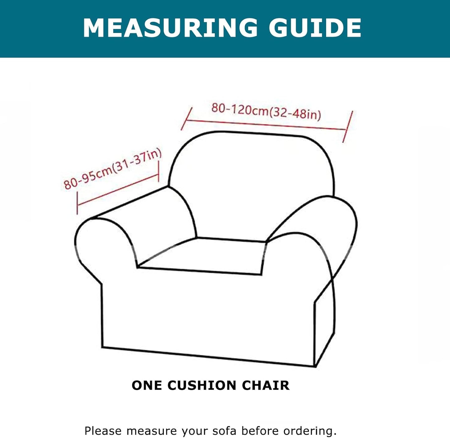 KRFOONN 2 Piece Chair Covers Printed Sofa Covers Couch Covers Washable Armchair Sofa Couch Slipcover Furniture Protector with Elastic Bottom for Living Room (Armchair, 03), Small