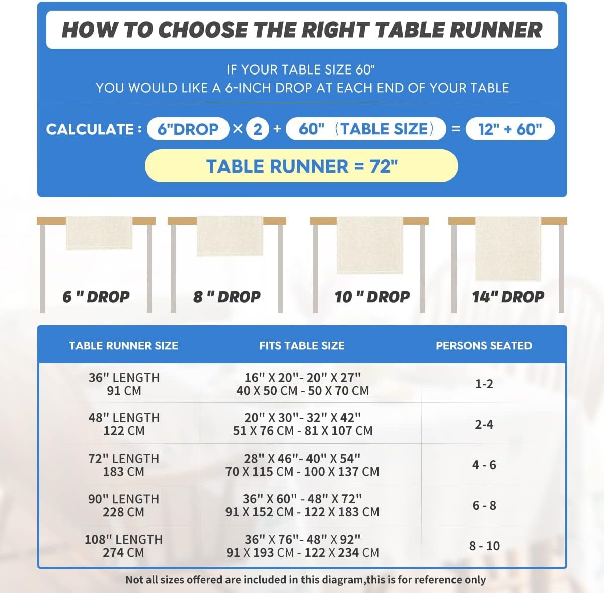 Artoid Mode Boho Bohemia Style Orange Table Runner, Country Rustic Farmhouse Magical Fall Kitchen Dining Table Decoration for Home Party Decor 13x90 Inch