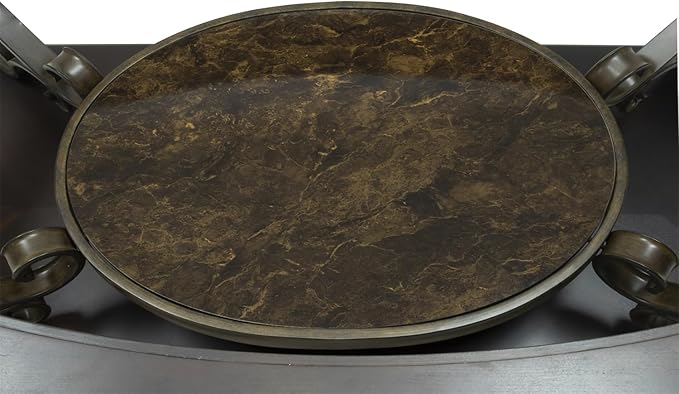 52'' Dark Brown Retro Wooden Coffee Table - Image 8