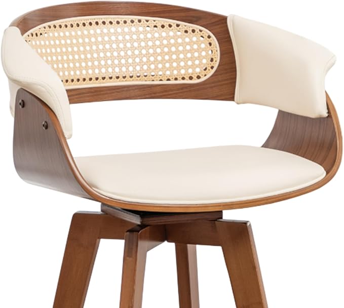 Set of 2 Rattan Swivel Bar Stools - Image 9