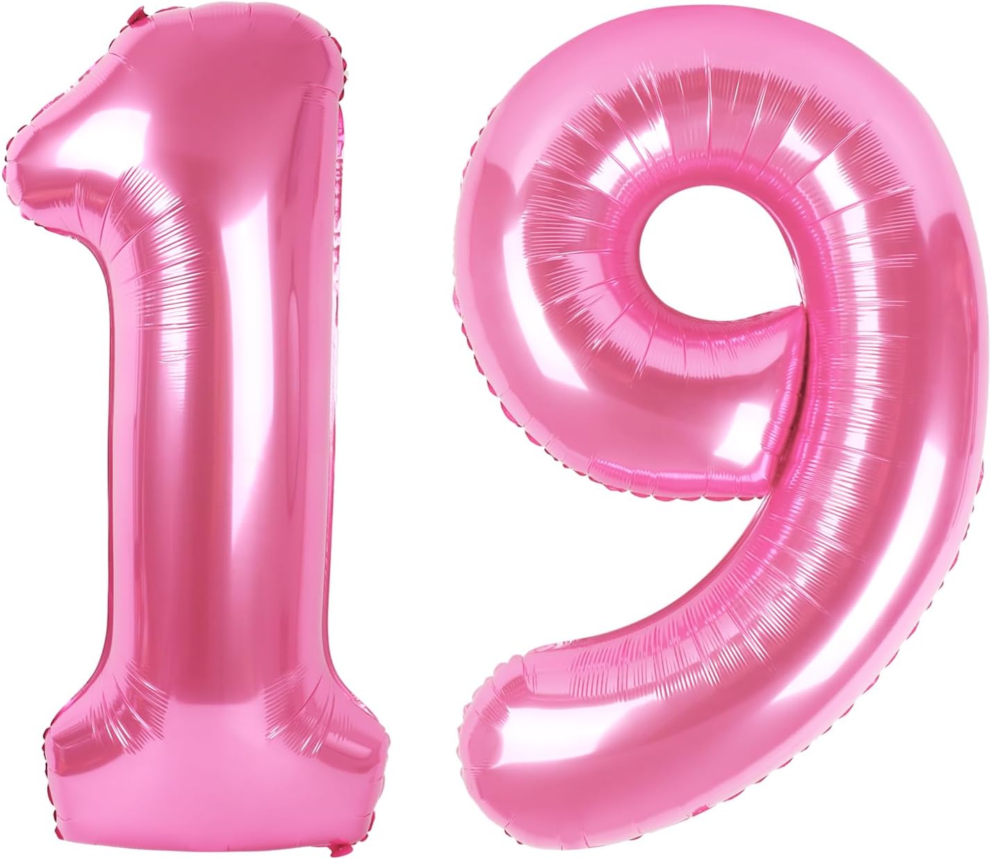 number pink 19 balloon