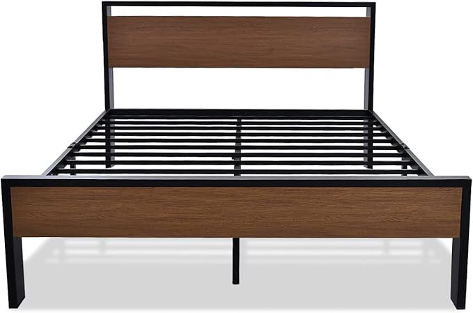 SHA CERLIN 14 Inch Queen Size Metal Platform Bed Frame - Image 8