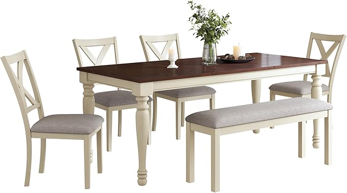 AMERLIFE 6-Piece Farmhouse Dining Table Set - Image 9
