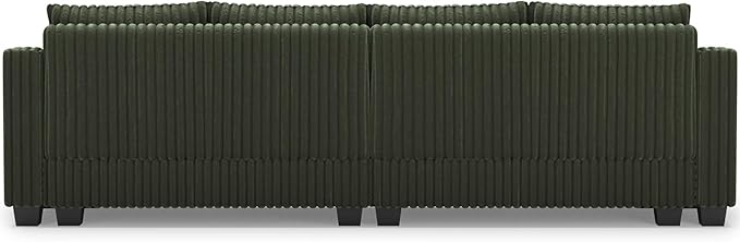 Belffin Sectional Couch with L-Shape Chaise L Shaped Couch with Ottoman - Image 9