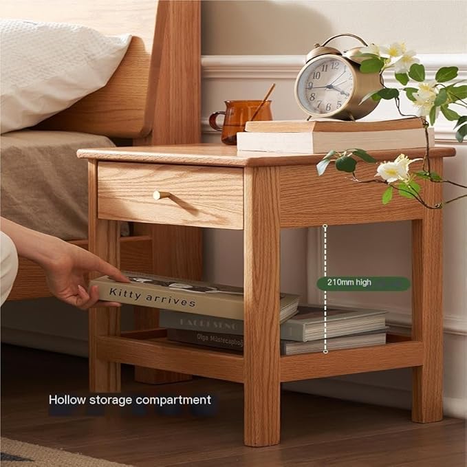 NightStand/Sofa Table Chinese Style Solid Wood Bedside Table Modern Minimalist - Image 7