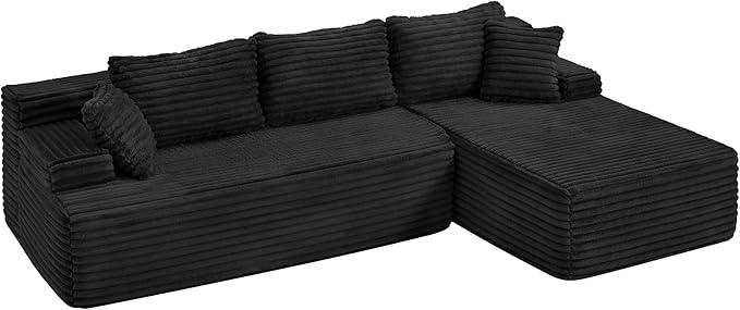 Hobestluk Modular Sectional Sofa Couches L-Shape Couch 3 Seat Modular Sofa - Image 8