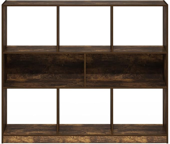 Furinno DALY Book Shelf, 8-Cube Bookshelf, Horizontal Cube Storage Organizer - Image 6