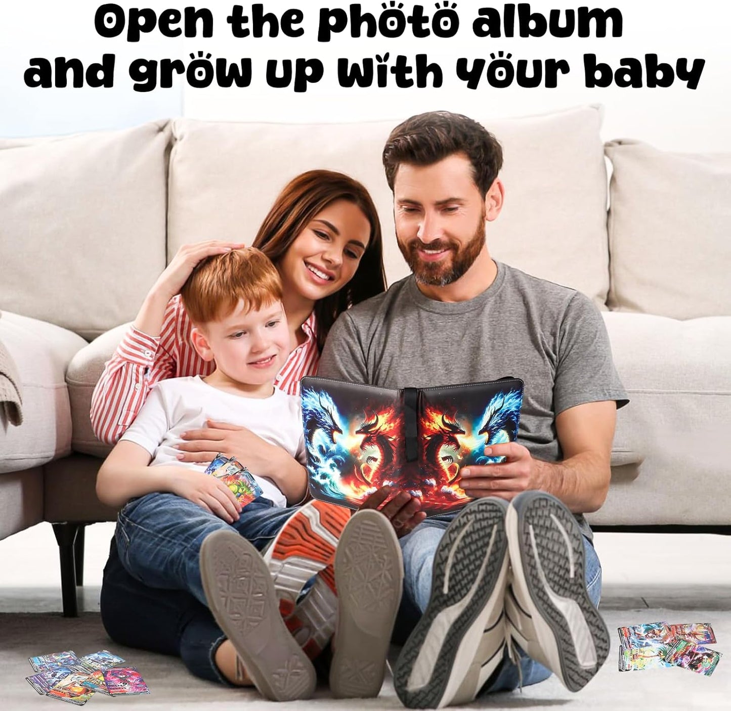 Premium Exo-Tec 9-Pocket Trading Card Binder - 900 Side Loading Pockets for TCG, Board Games & Collectibles - Durable Water-Resistant Card Album with Secure Zip Closure