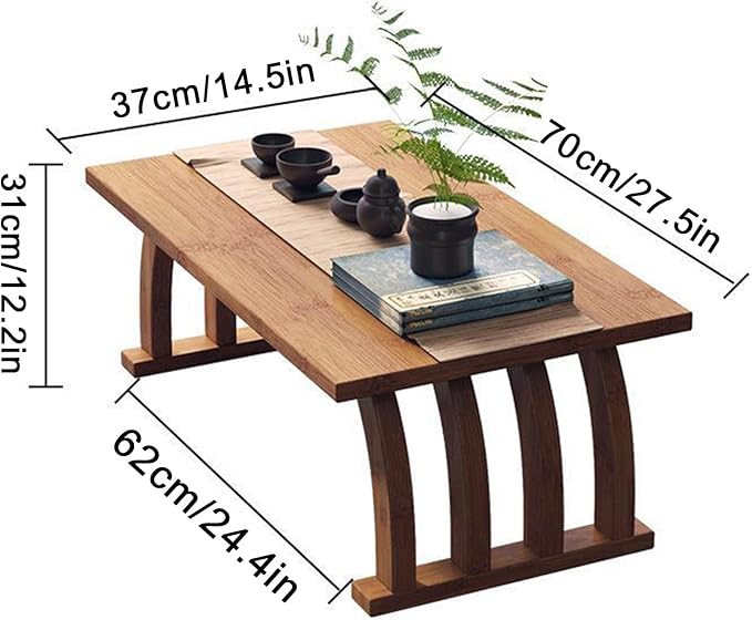 Bamboo Japanese Floor Table, Small Coffee Table & Tea Table, Altar Table - Image 4