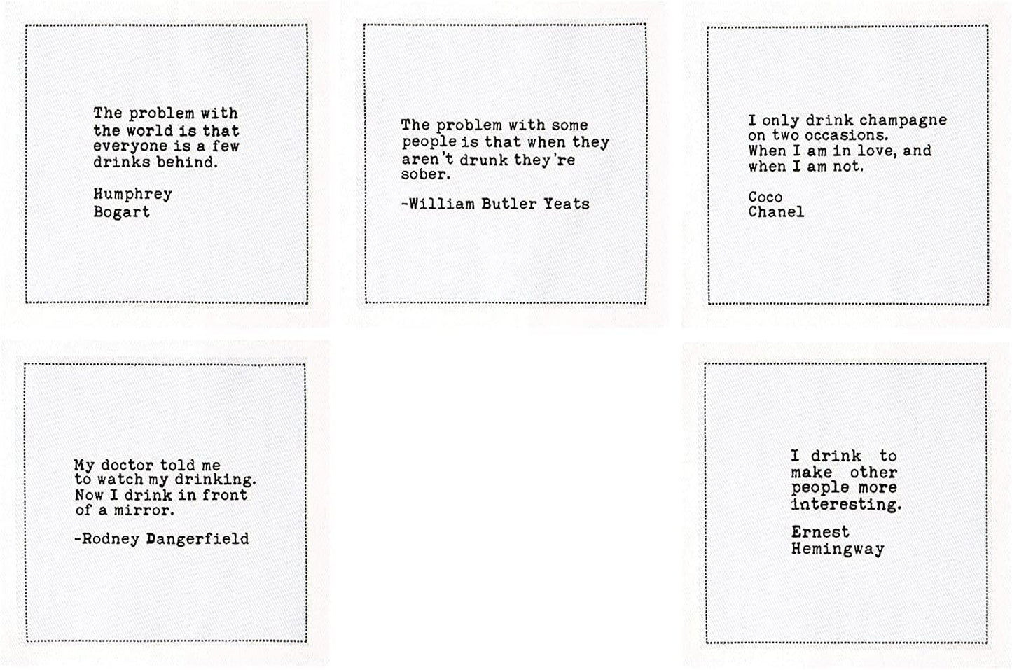Five Star Napkins Drinking Quotes, White Cotton Cocktail Napkins, Beverage Napkins, Bar Napkins, Cloth Napkins, Party Napkins, Events, Holidays, Weddings, Birthdays, Disposable, 4.5" x 4.5" (100x)