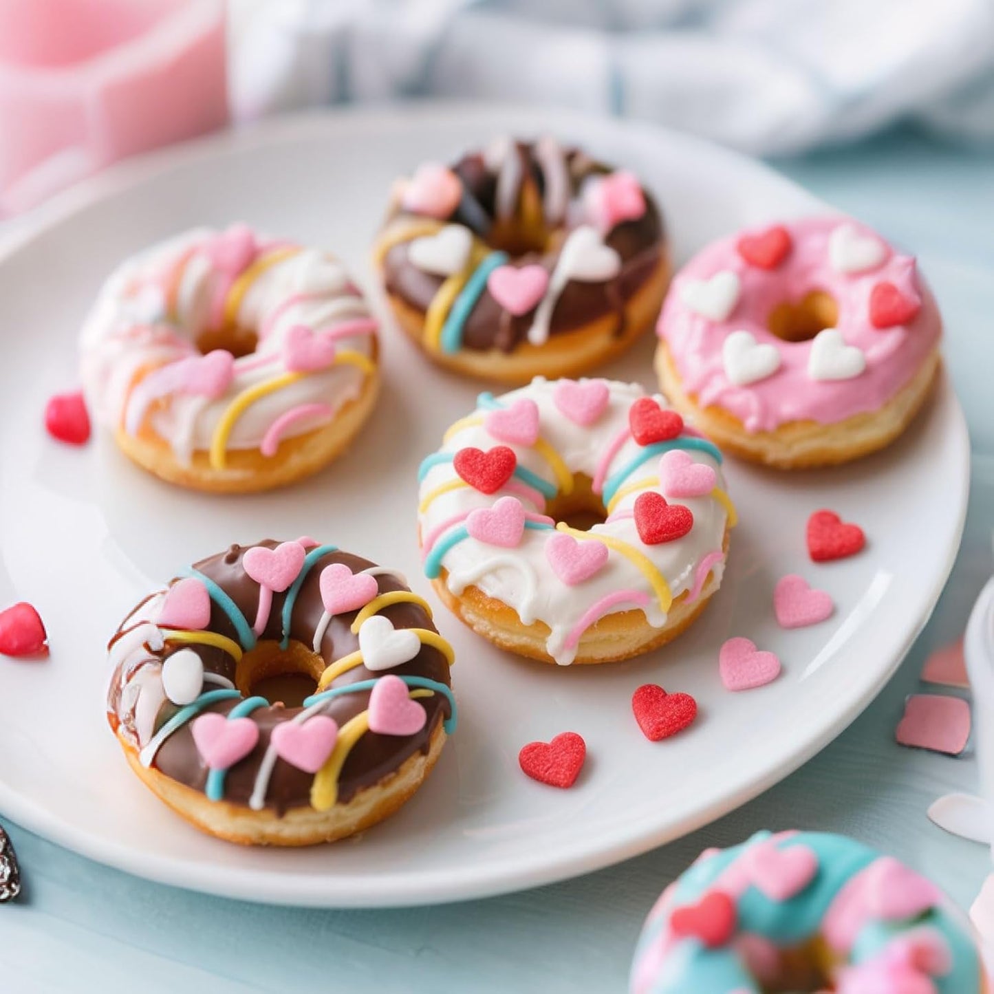 Edible Heart Sprinkles,Red Pink White Heart Shapes Mix,Sugar Sprinkles for Decorations Baking,Cake Ice Cream Cookies Cupcake Toppe Chocolate,Birthday Wedding Valentines Christmas Party Supplie,100g/3.53oz