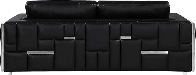 Blackjack Furniture Catania Modern Top Grain Italian Leather Sofa Set - Image 18