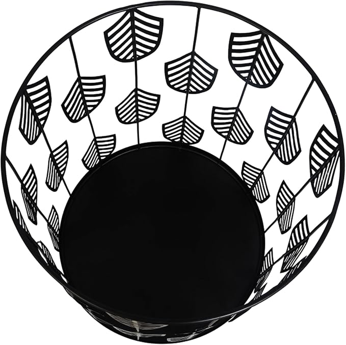 Homebeez Nesting End Tables Set of 2, Round Black Side Table - Image 7