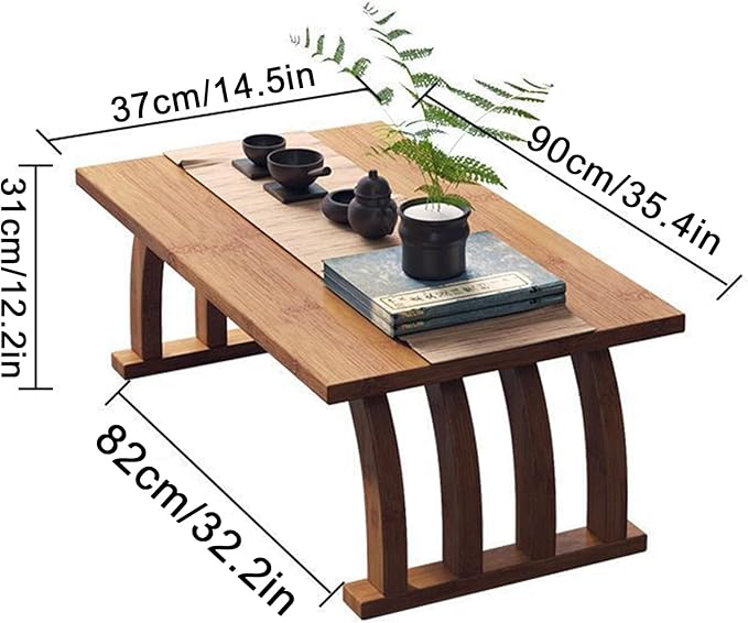 Bamboo Japanese Floor Table, Small Coffee Table & Tea Table, Altar Table - Image 4