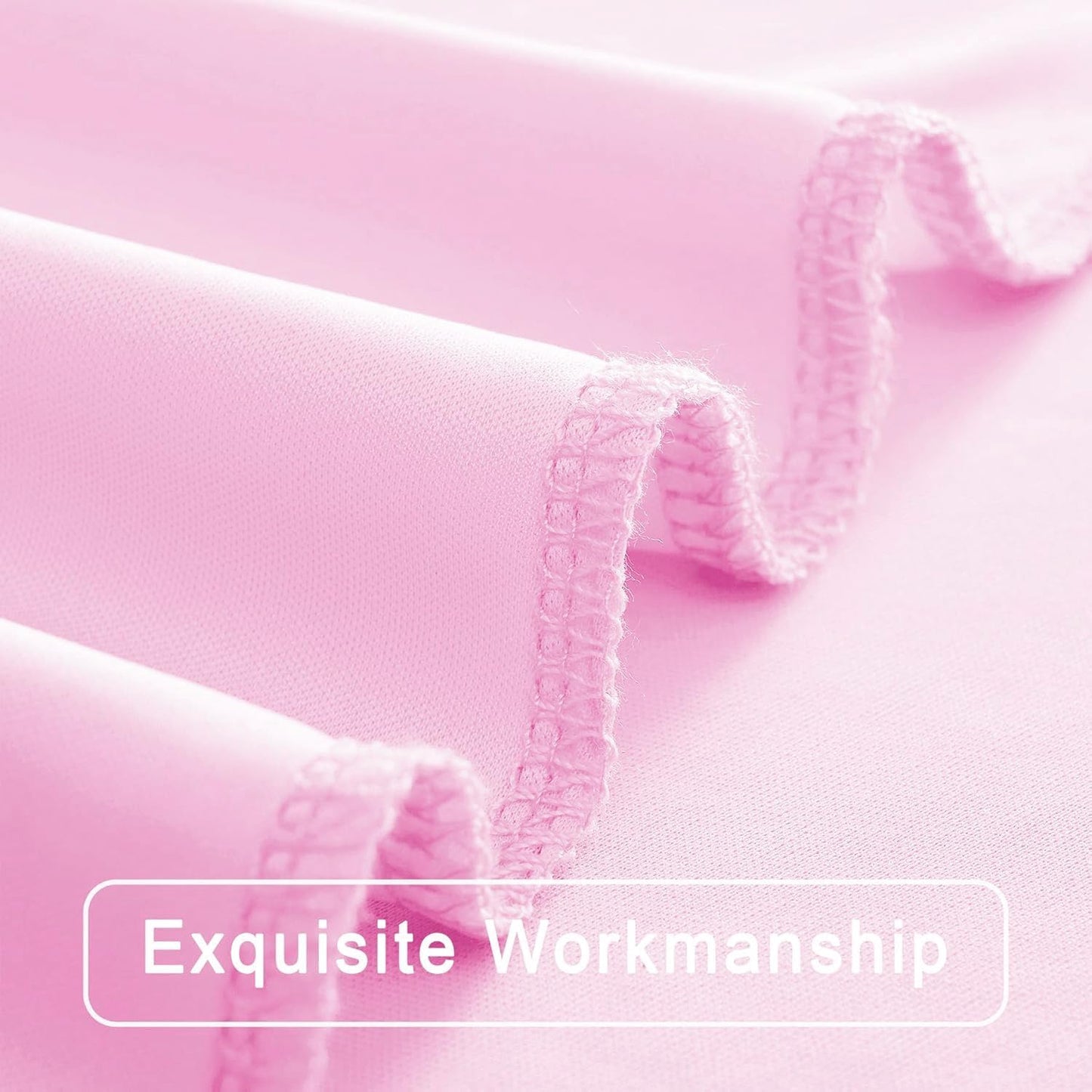 40 ft x 10 ft Wrinkle Free Baby Pink Backdrop Curtain for Parties, 8 Panels 5ftx10ft Polyester Photo Backdrop Drapes for Baby Shower Birthday Party Photography Wedding Backdrop Stand