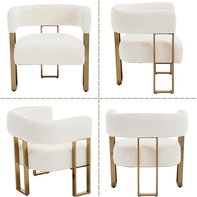 Barrel Accent Chairs Set of 2, Modern Side Chair - Image 9